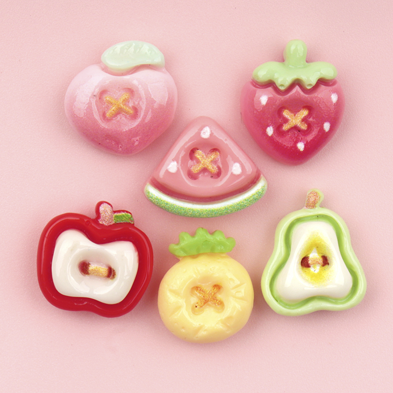 Nail Art Ombre - 50/500pcs Mini Simulated Fruit Resin Nail