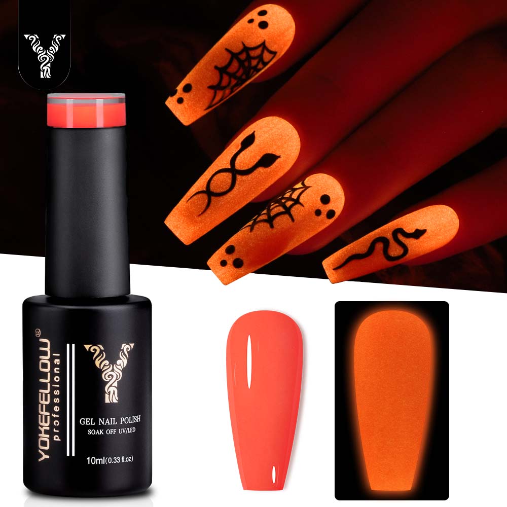 YOKEFELLOW Glow in the Dark Ge - Nail Art Orange ulasan dan harga