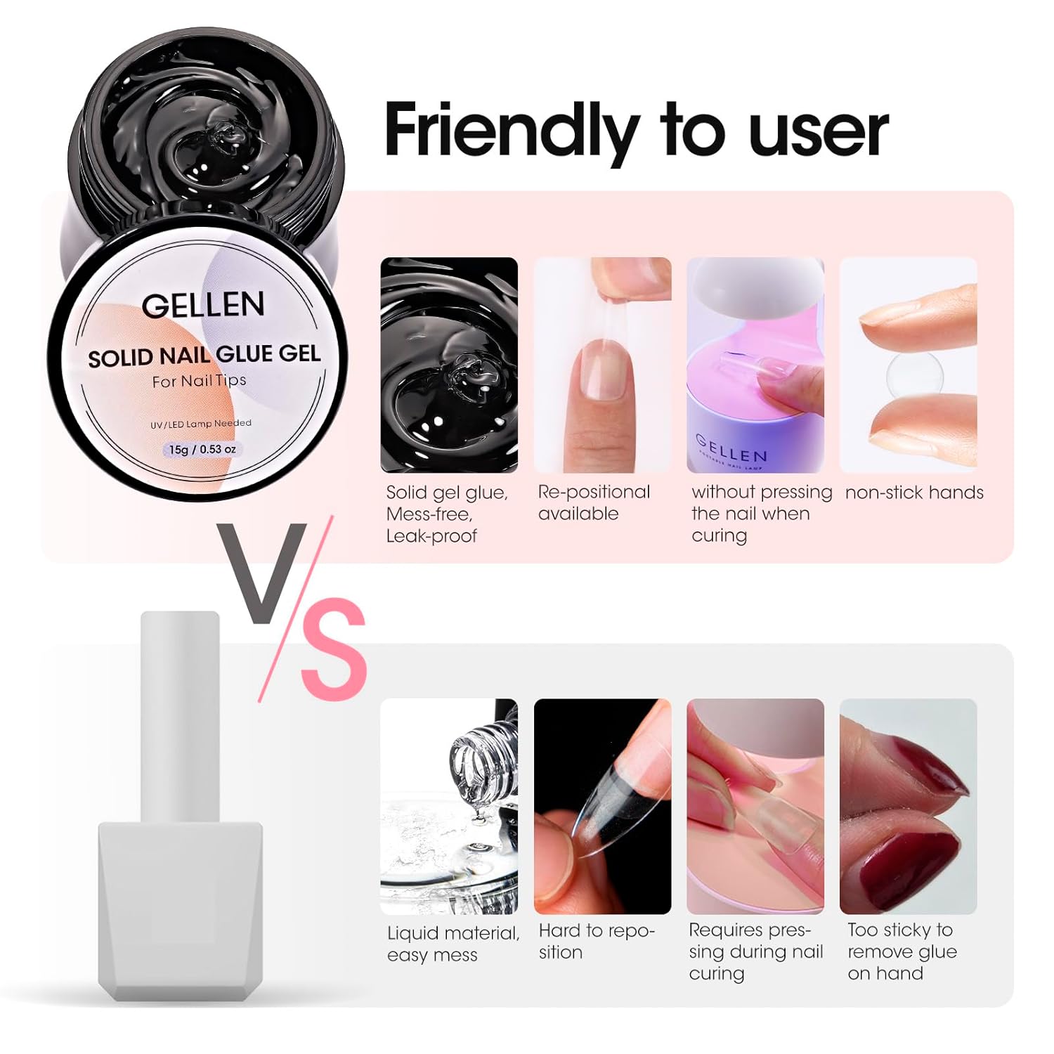 GELLEN Nail Solid Glue Builder - Nail Art Ombre ulasan dan harga