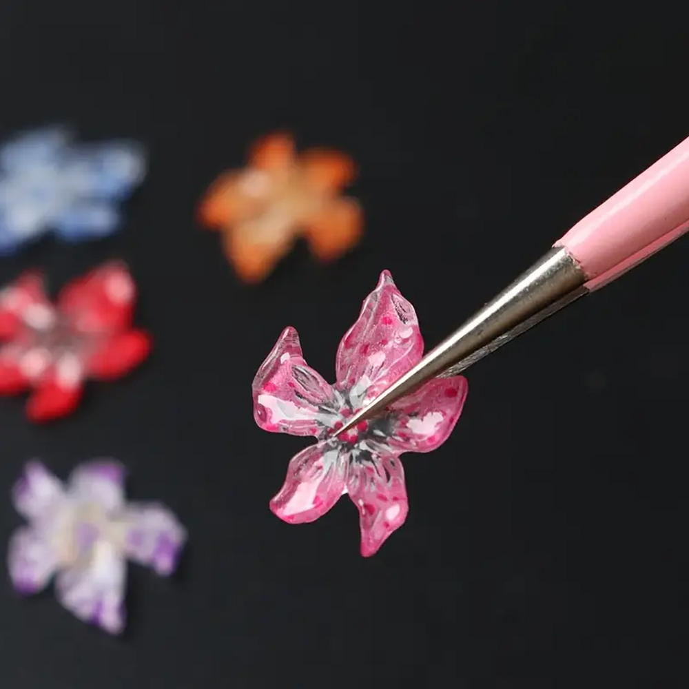 60pcs Mixed Hawaiian Flower Na - Nail Art Valentines Day ulasan dan harga