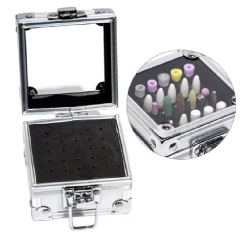 Nail Drill Bits Storage Alumin - Nail Drill Machine ulasan dan harga