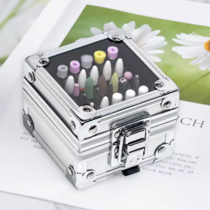 Nail Drill Bits Storage Alumin - Nail Drill Machine ulasan dan harga