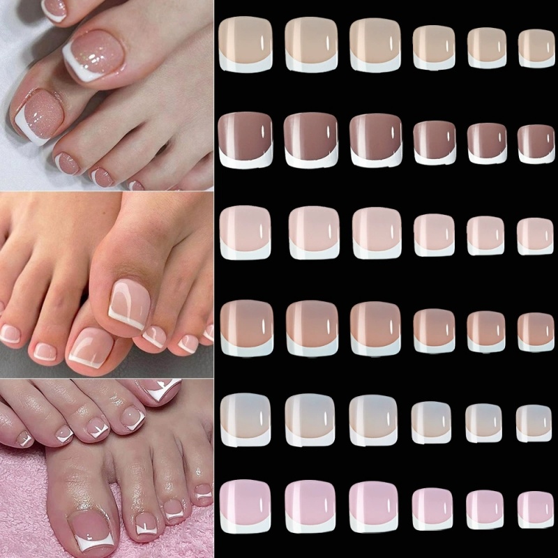 120pcs Square French Tips Toe  - Nail Art Ombre ulasan dan harga