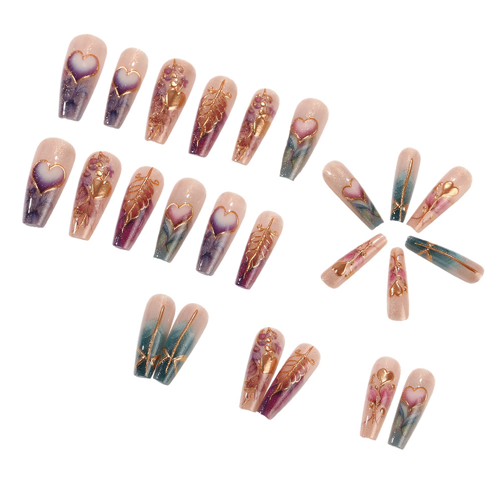 24pcs/set 3D fake nails for wo - Nail Art Orange ulasan dan harga