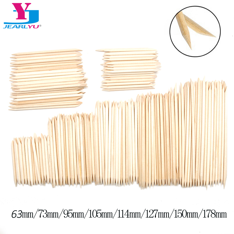 50/100 Pcs/Lot Wood Stick Cuti - Nail Art Orange ulasan dan harga