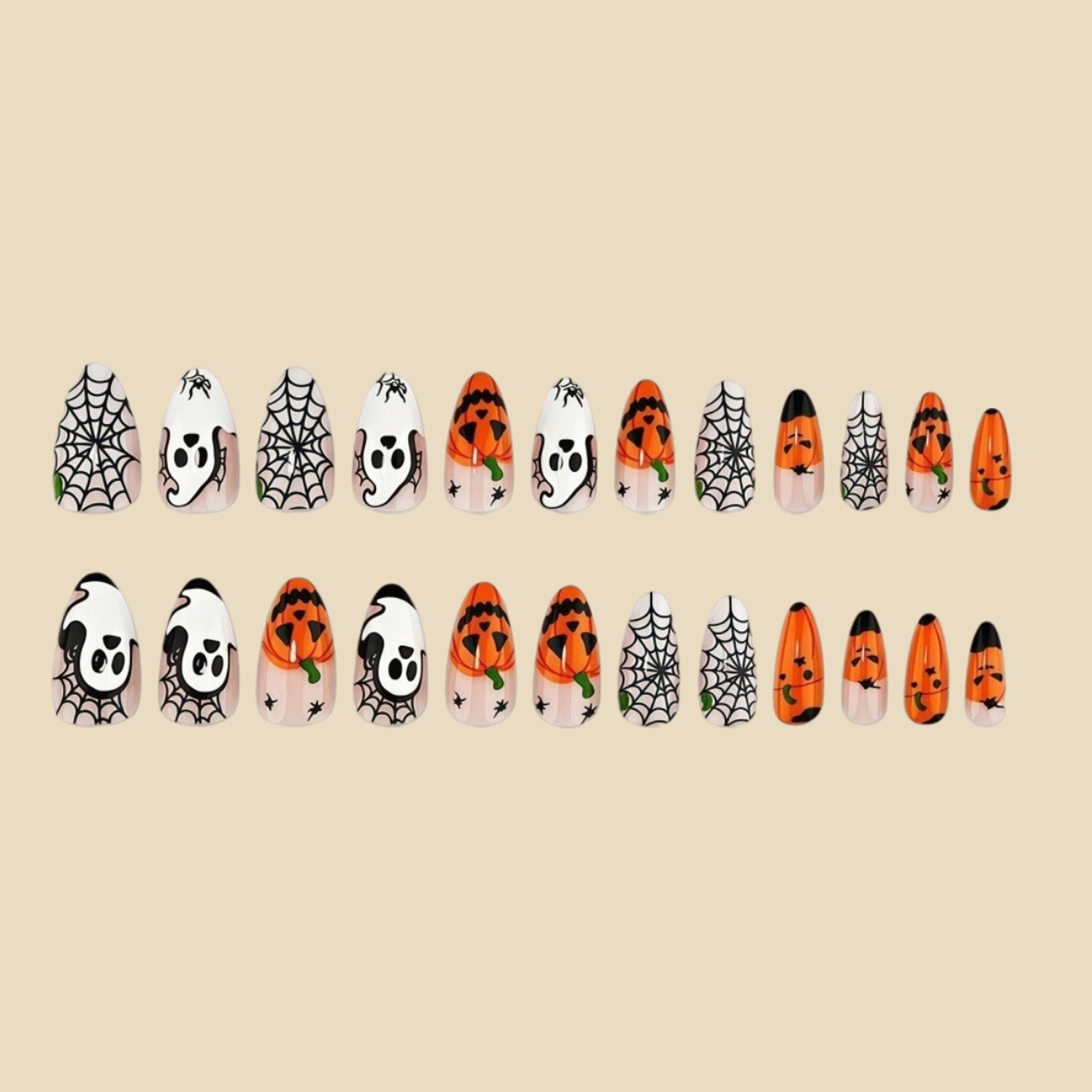 24pcs Halloween Press On Nails - Nail Art Press On ulasan dan harga