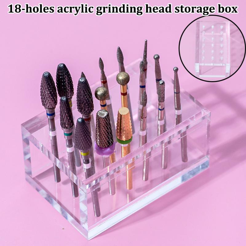 18 Holes Acrylic Wooden Nail D - Nail Drill Machine ulasan dan harga