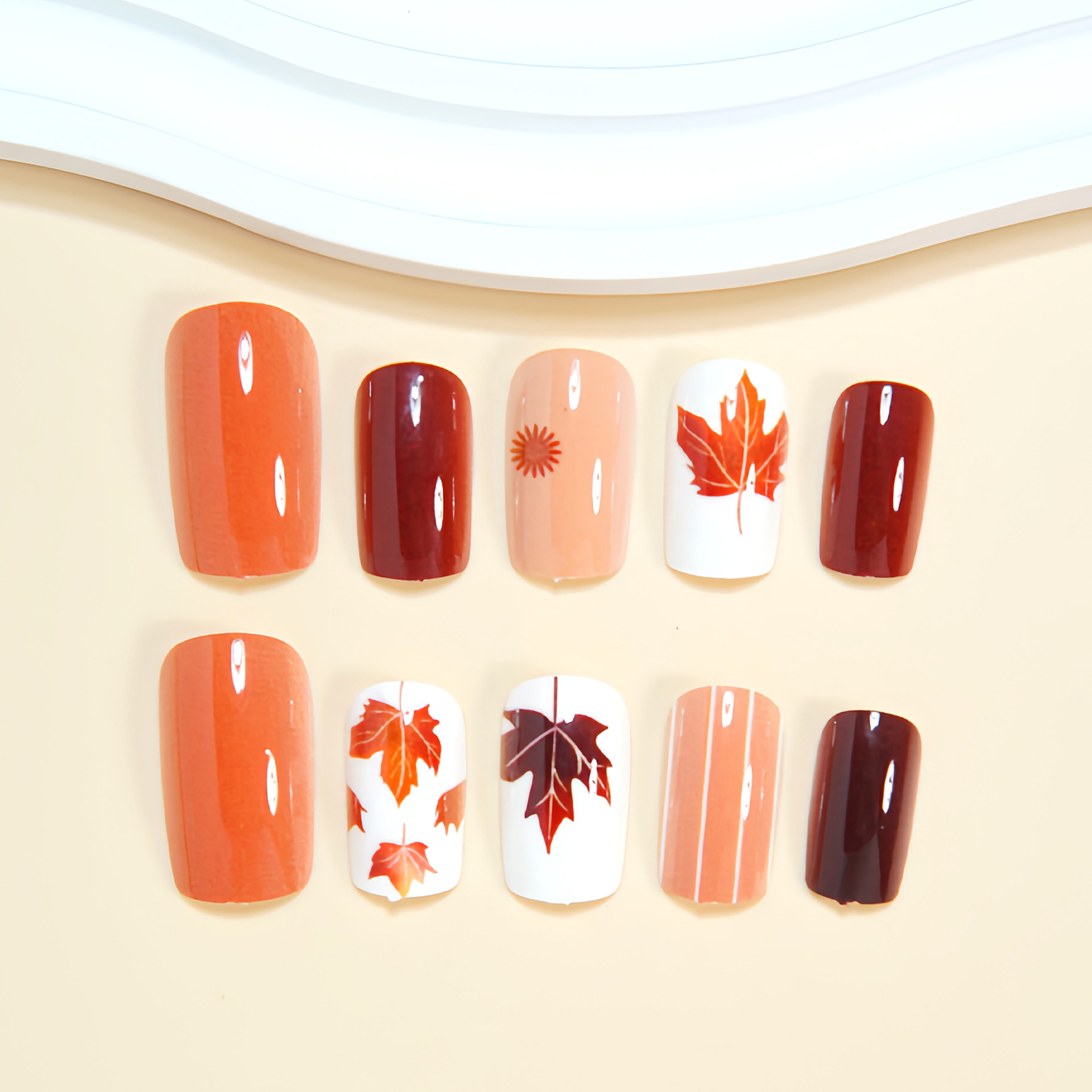 Medium fake nails for women Nu - Nail Art Press On ulasan dan harga