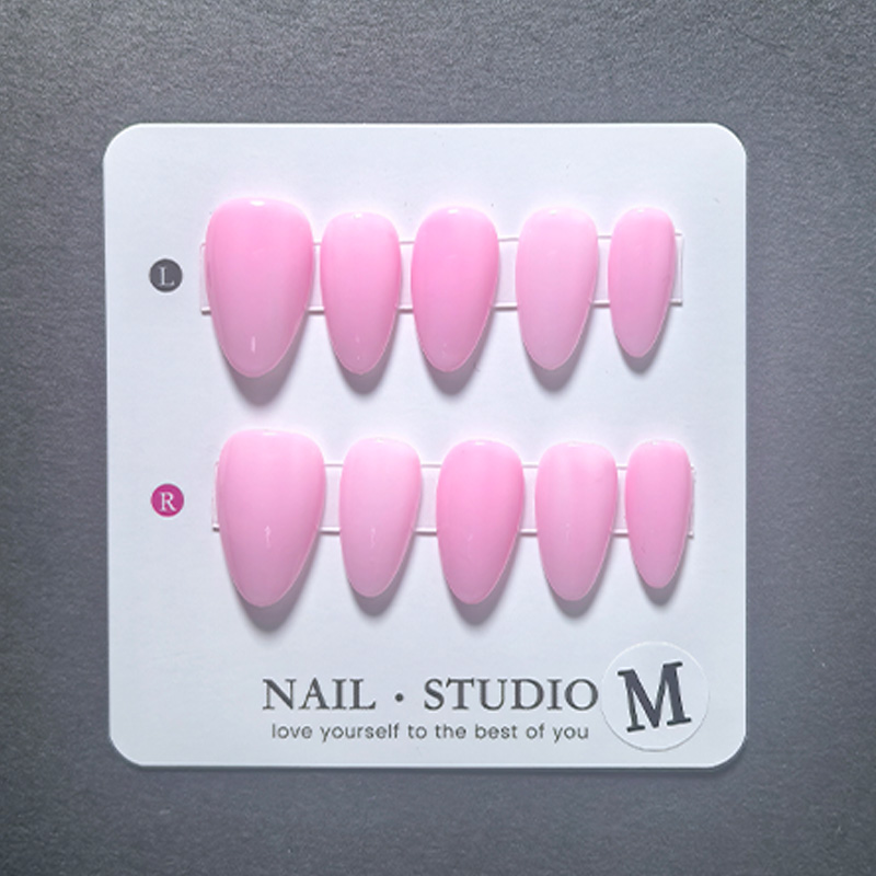 10pcs Almond Press on Nails Ha - Nail Art Orange ulasan dan harga