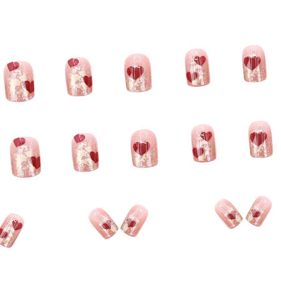 24pcs/set Short Square fake na - Nail Art Press On ulasan dan harga