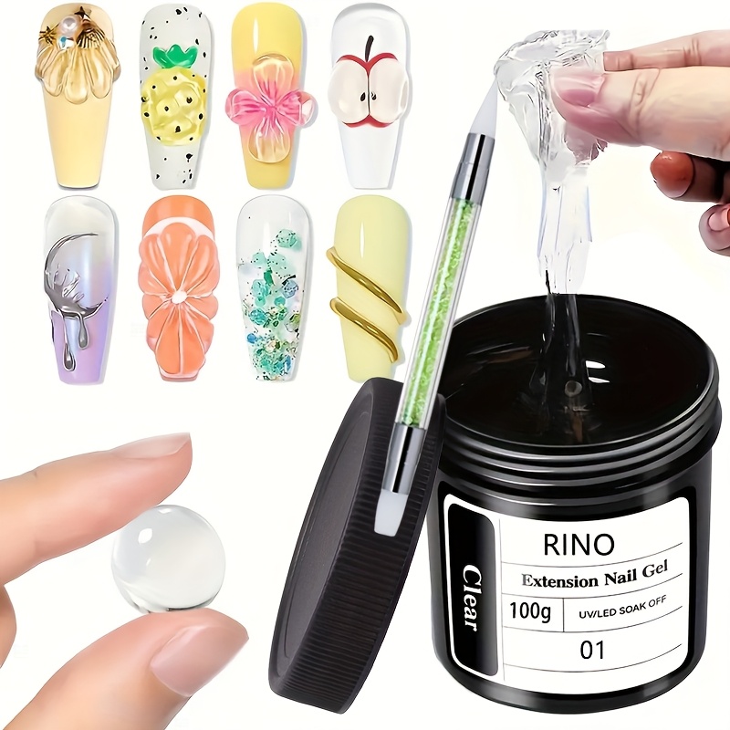 100g Clear Non-Stick Hand Exte - Nail Art Ombre ulasan dan harga