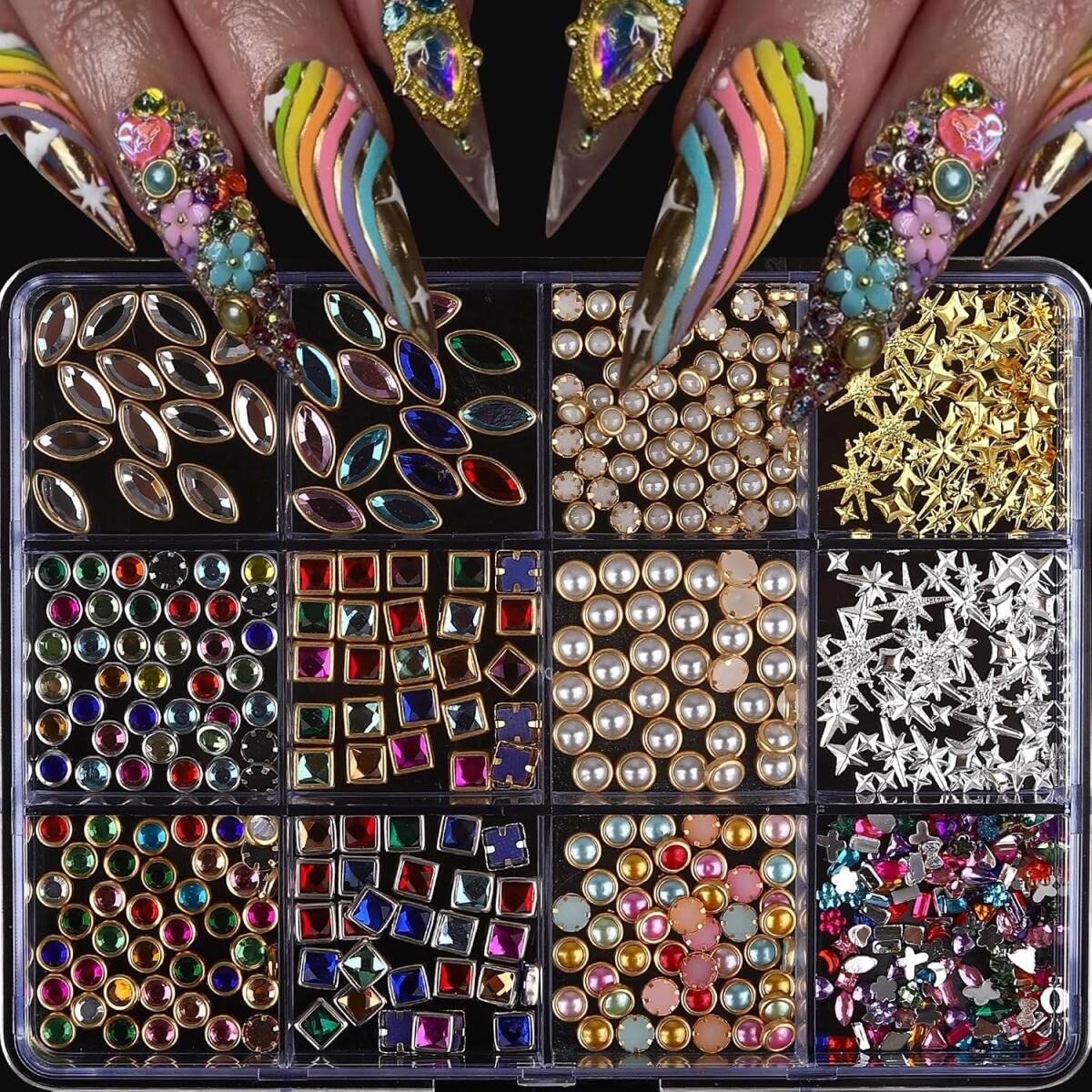 1Box Light Luxury Shinny Nail  - Nail Art Valentines Day ulasan dan harga