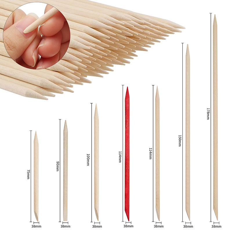 100Pcs Cuticle Pusher Remover  - Nail Art Orange ulasan dan harga