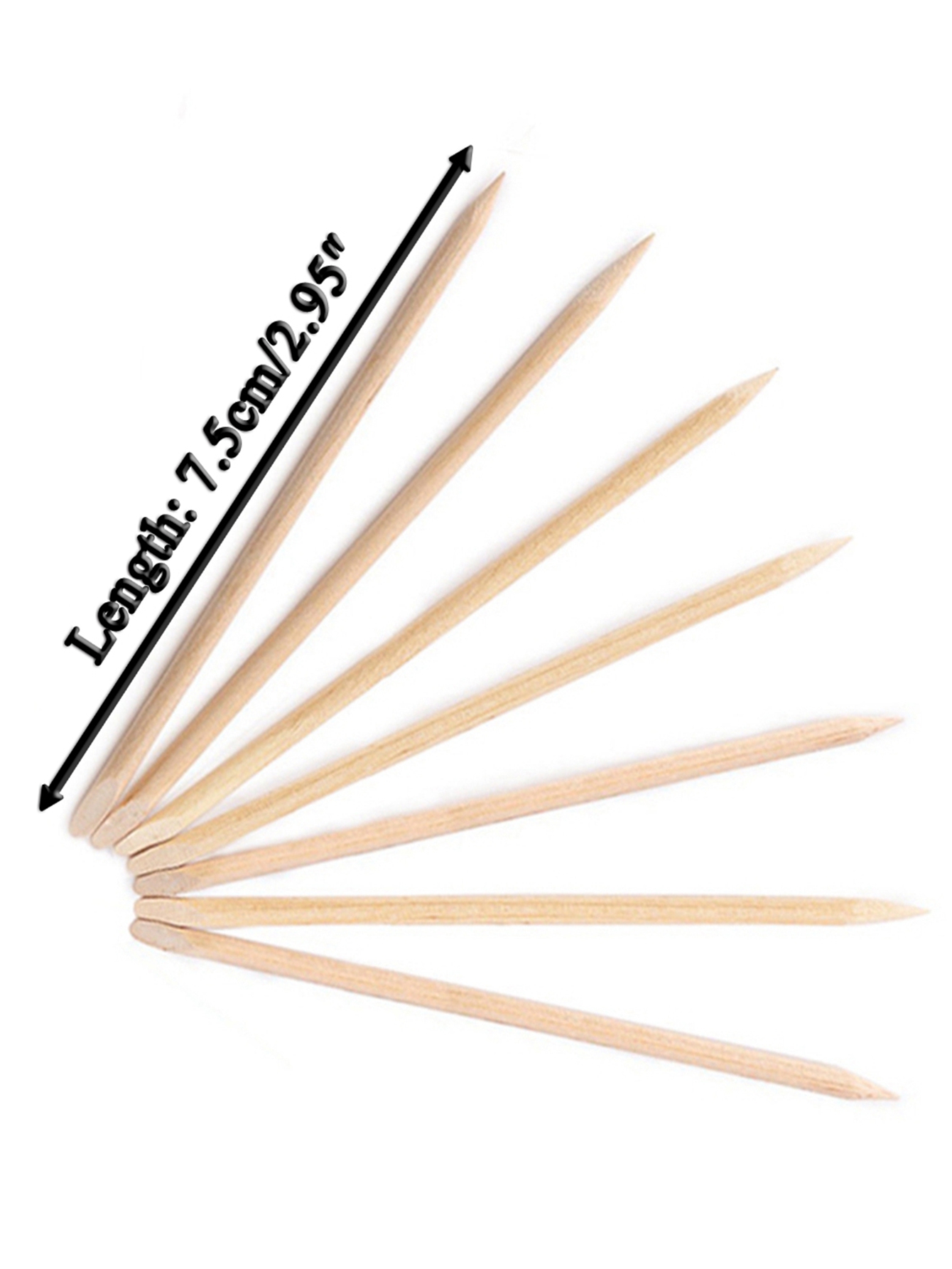 15 to 500 Pcs Orange Wood Cuti - Nail Art Orange ulasan dan harga