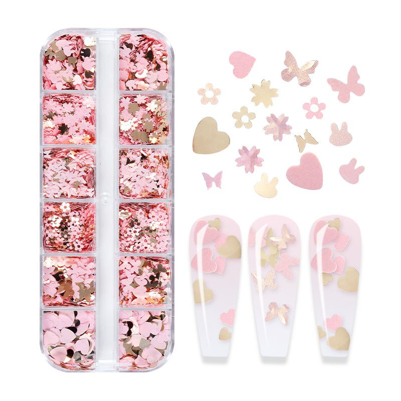 Mix Color Fluorescent Butterfl - Nail Art Ombre ulasan dan harga