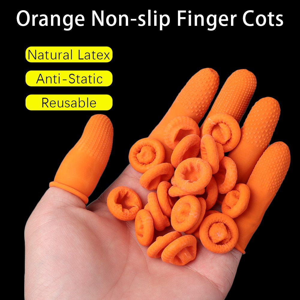 100PCS Reusable Fingertip Prot - Nail Art Orange ulasan dan harga