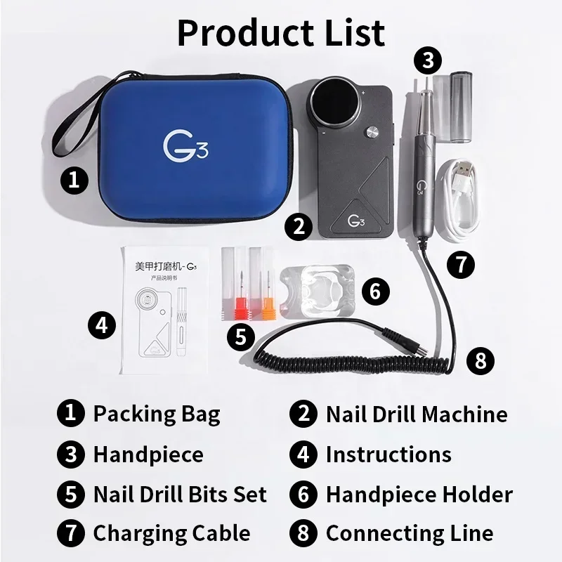 oxxi UV G3 40000 rpm Brushless - Nail Drill Machine ulasan dan harga