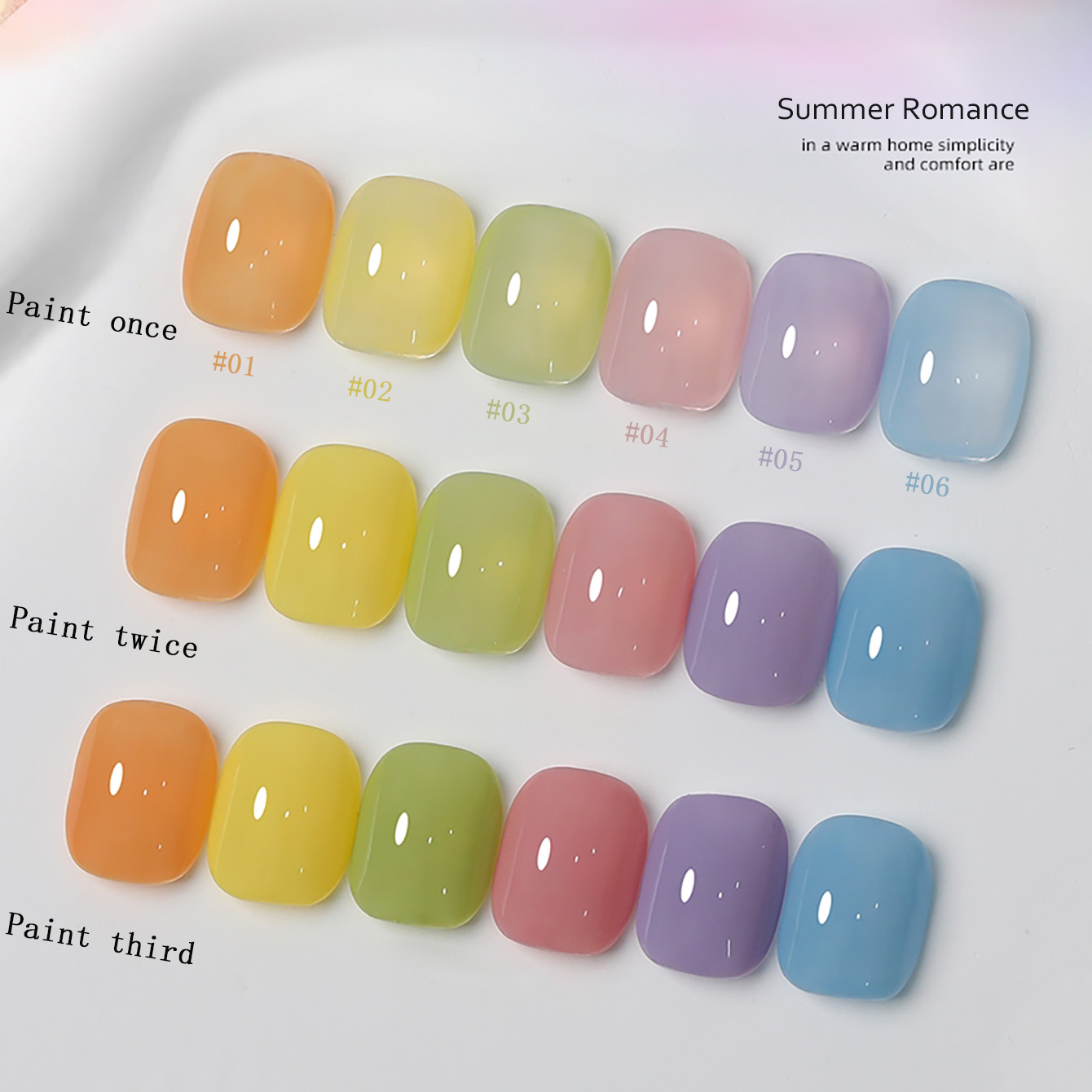 1-6pcs PSK New Macaron Candy O - Nail Art Orange ulasan dan harga