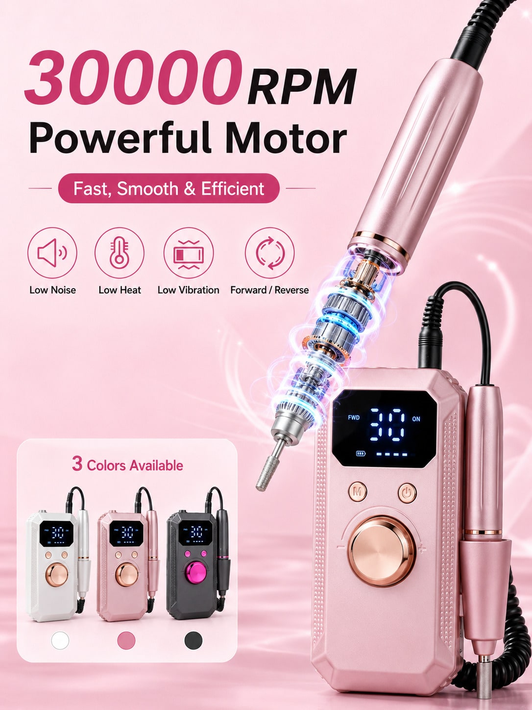Professional Wireless Electric - Nail Drill Machine ulasan dan harga