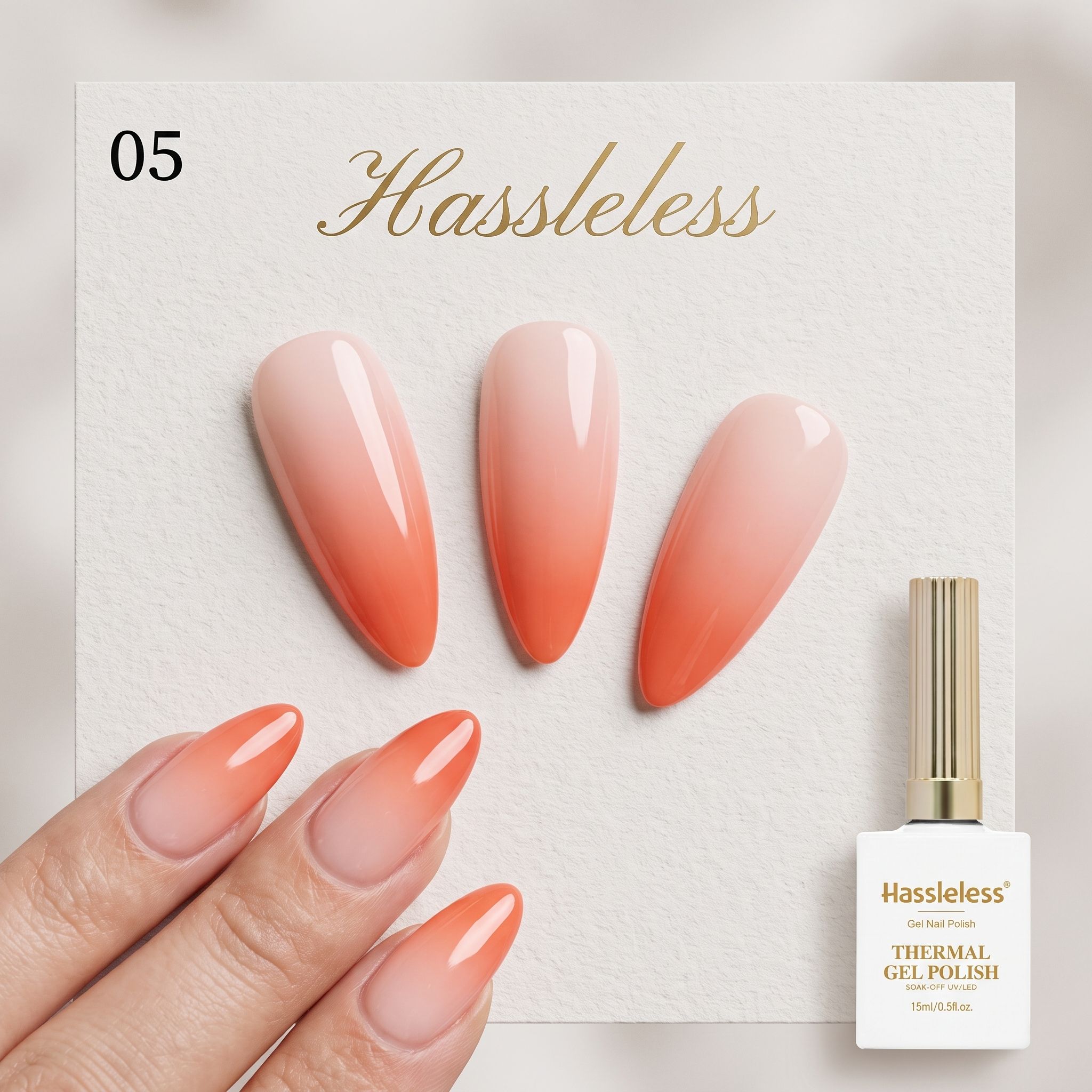 Hassleless Nude Orange Peach T - Nail Art Orange ulasan dan harga