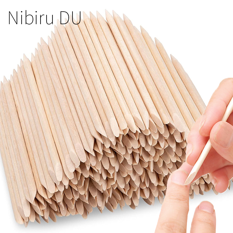 100/50Pcs Orange Wood Nail Sti - Nail Art Orange ulasan dan harga
